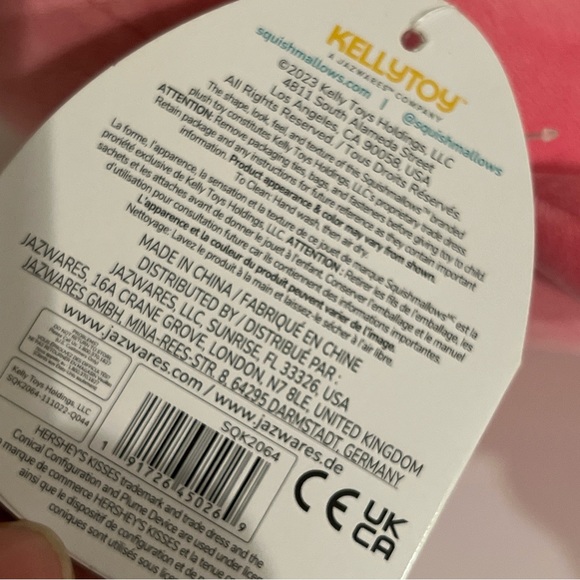 Squishmallows 8" Kellytoy Hershey Kiss LIMITED EDITION NEW Plush - Picture 3 of 9